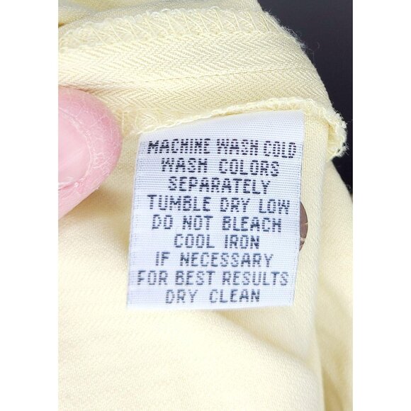 Tommy Bahama yellow button up short sleeve XXL Silk/Cotton Extra Wooden Buttons - Picture 7 of 7